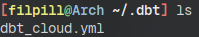 dbt CLI Config Path